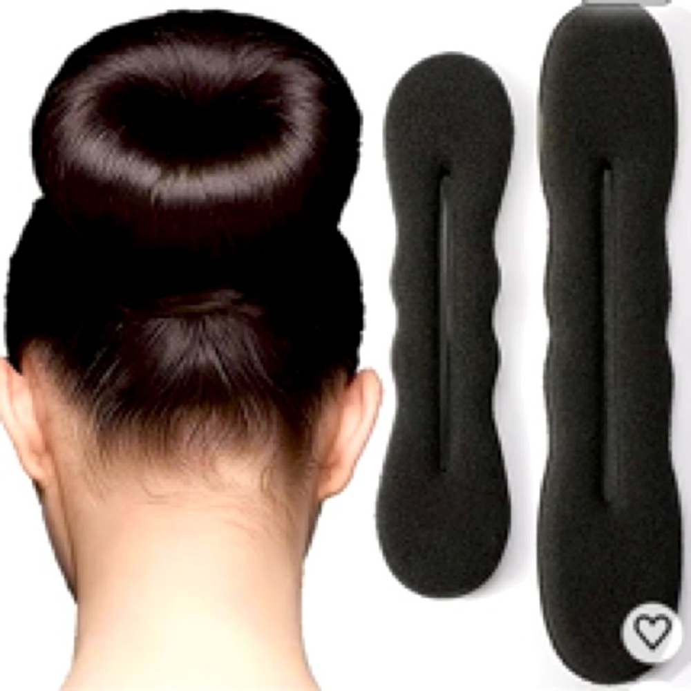 Black Foam Bun Maker Hair Donut Set
